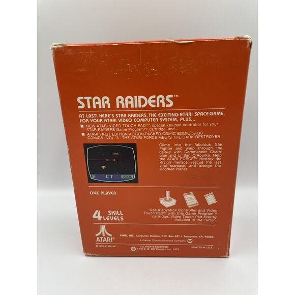 Atari 2600 Star Raiders Complete Big Box CIB & Touchpad Tested -Great Condition - Picture 4 of 16